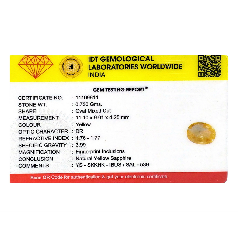 Yellow Sapphire - 3.6 Carat