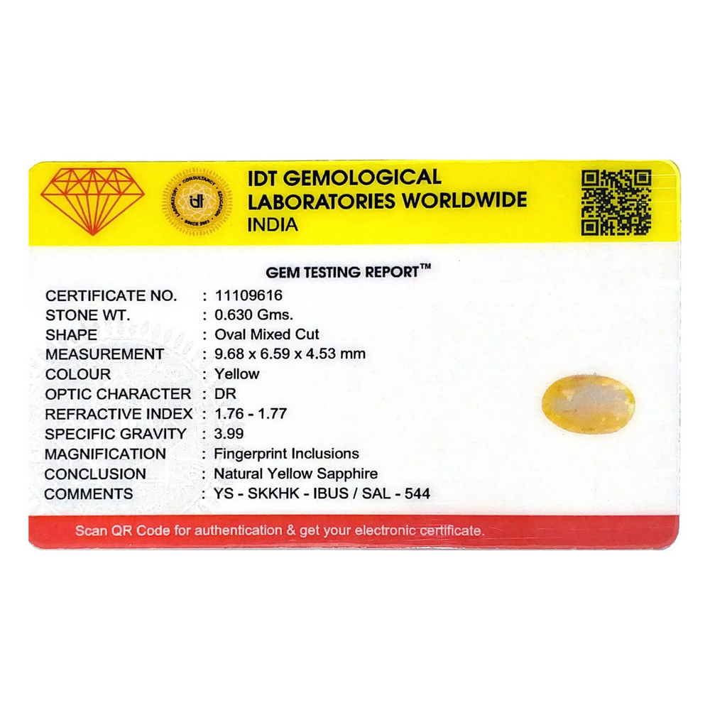 Yellow Sapphire - 2.7 Carat