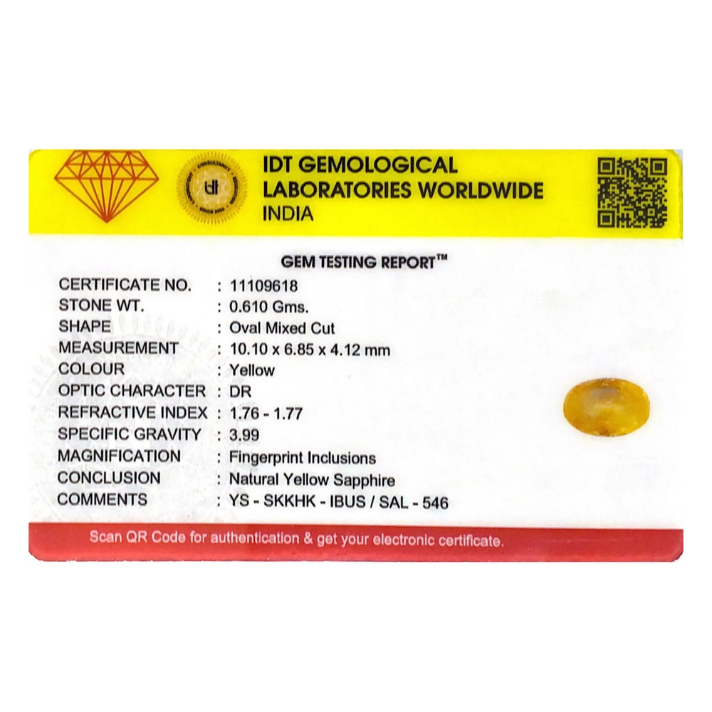 Yellow Sapphire - 2.9 Carat
