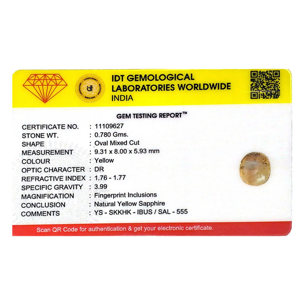 Yellow Sapphire - 3.2 Carat