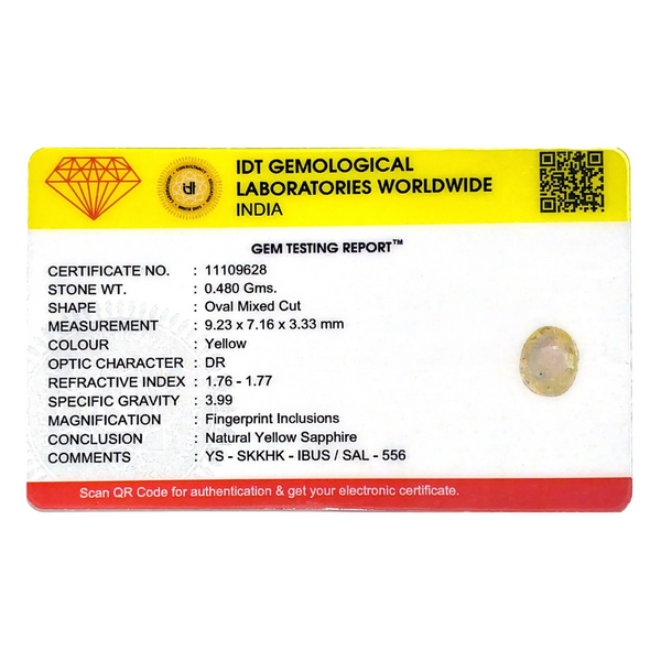 Yellow Sapphire - 3.9 Carat