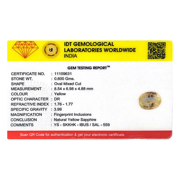 Yellow Sapphire - 3.6 Carat