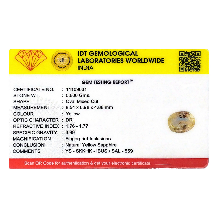 Yellow Sapphire - 3.6 Carat