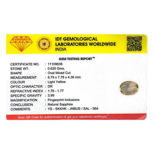 Yellow Sapphire - 3 Carat