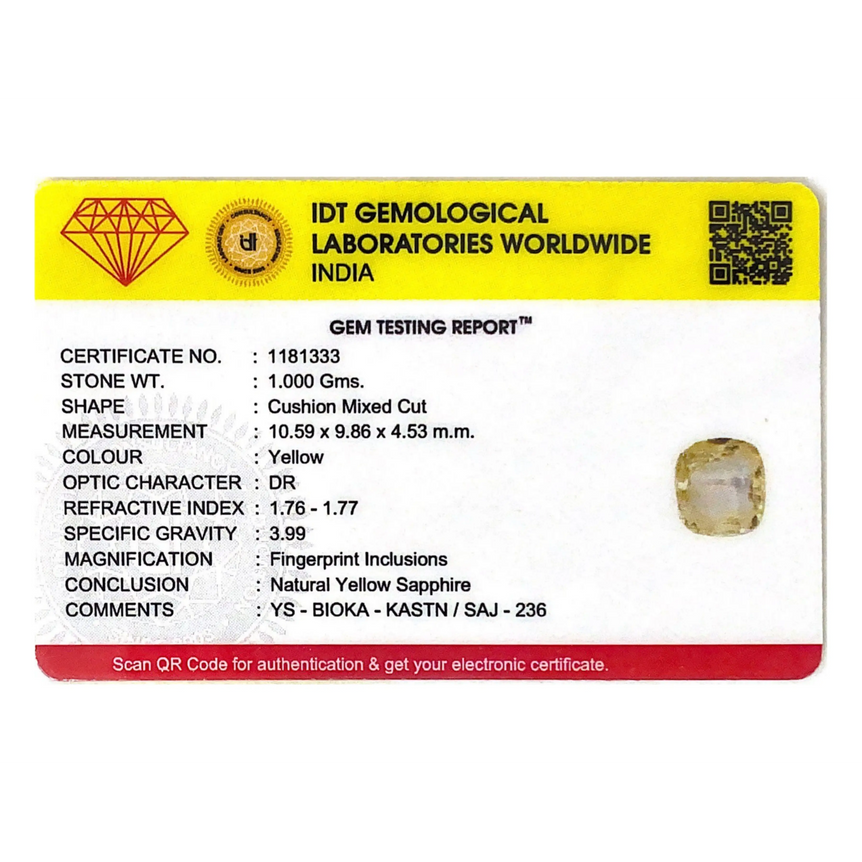 Yellow Sapphire - 5 Carat - Pramogh