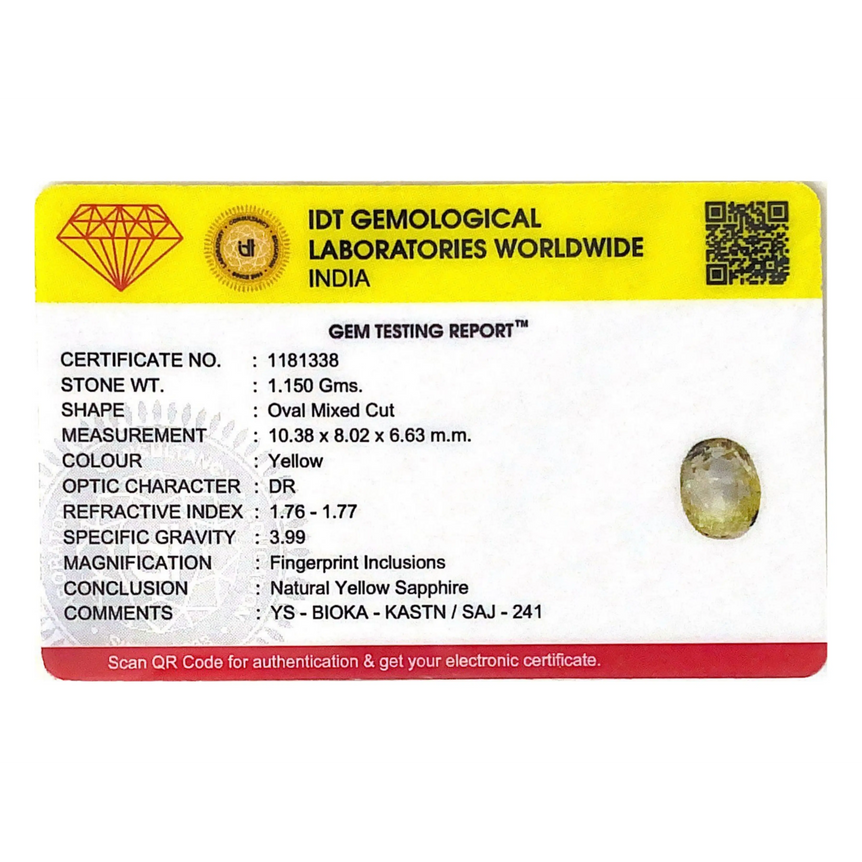 Yellow Sapphire - 5.75 Carat - Pramogh