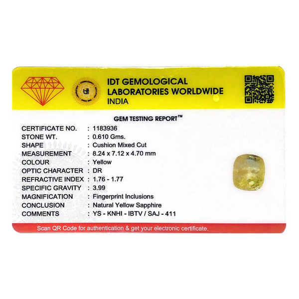 Yellow Sapphire - 3.05 Carat