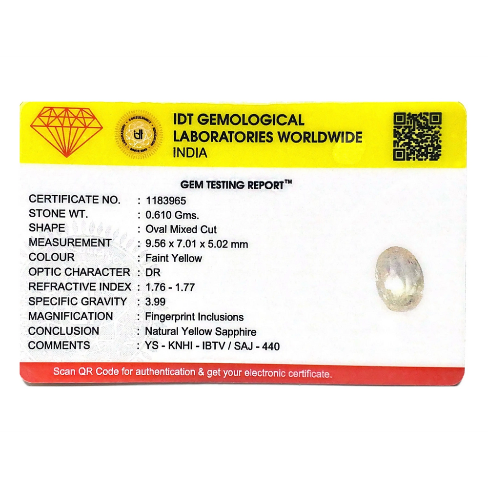 Yellow Sapphire - 3.05 Carat - Pramogh
