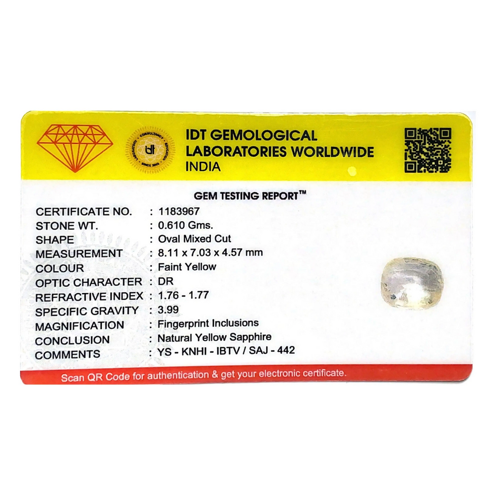 White Sapphire - 3.05 Carat - Pramogh