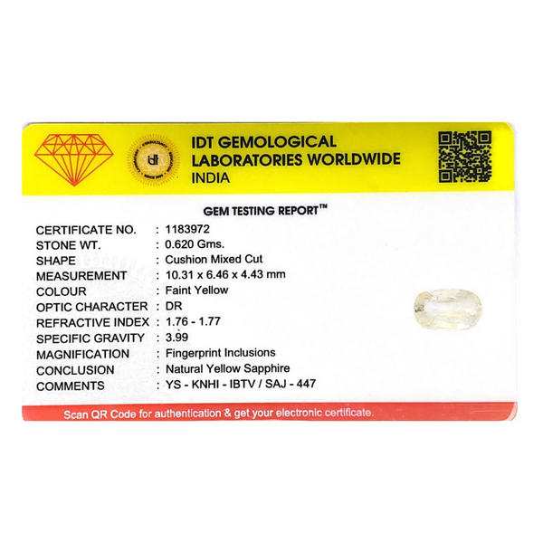 White Sapphire - 3.1 Carat - Pramogh
