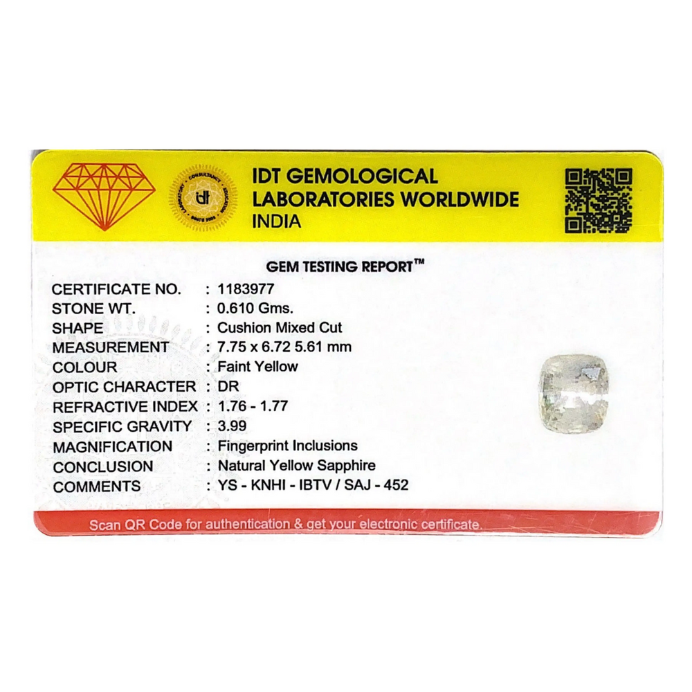 White Sapphire - 3.05 Carat - Pramogh