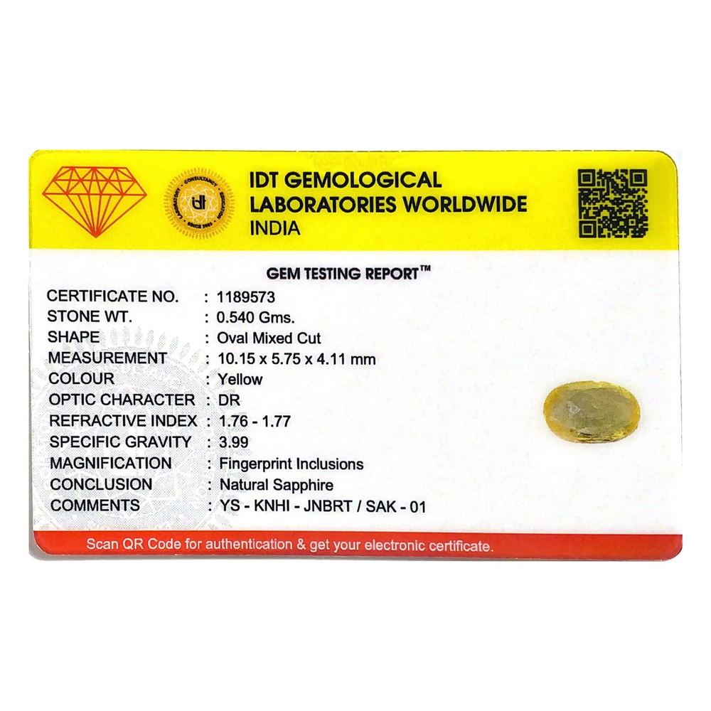 Yellow Sapphire - 2.7 Carat