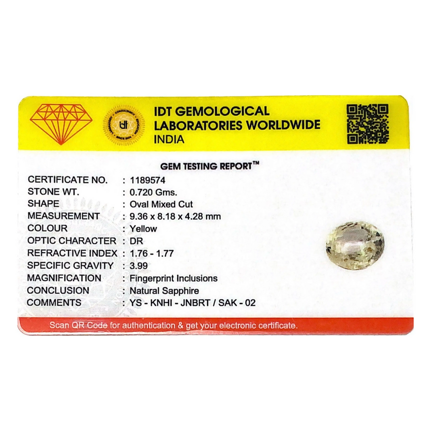 Yellow Sapphire - 3.6 Carat