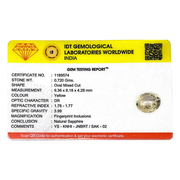Yellow Sapphire - 3.6 Carat