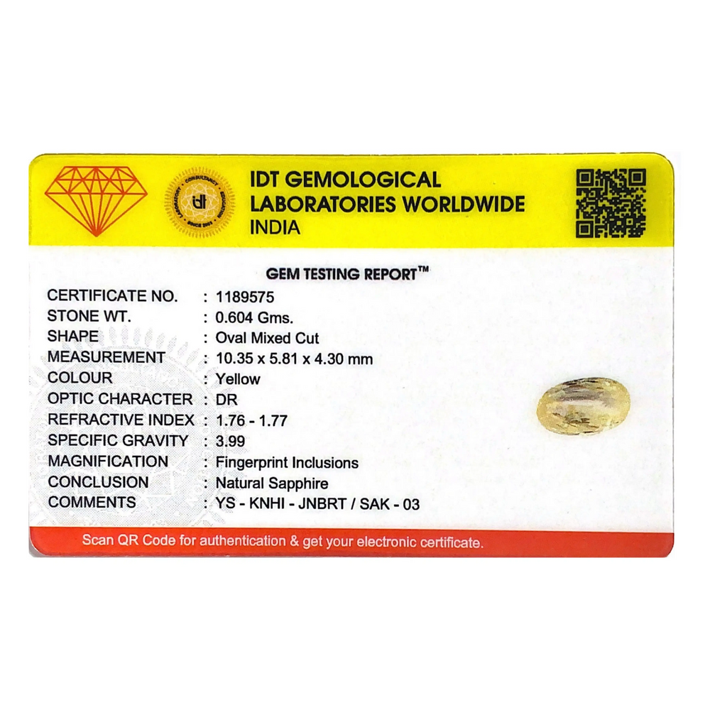 Yellow Sapphire - 3.02 Carat