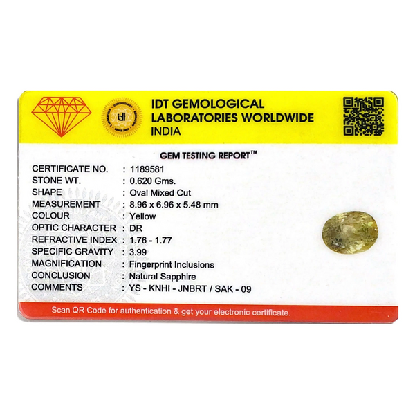Yellow Sapphire - 3.1 Carat