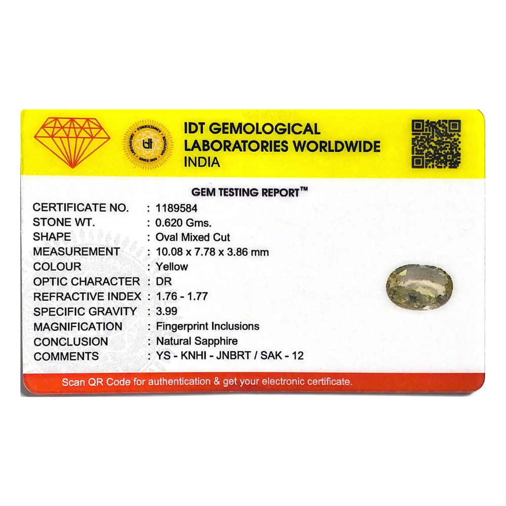 Yellow Sapphire - 3.1 Carat