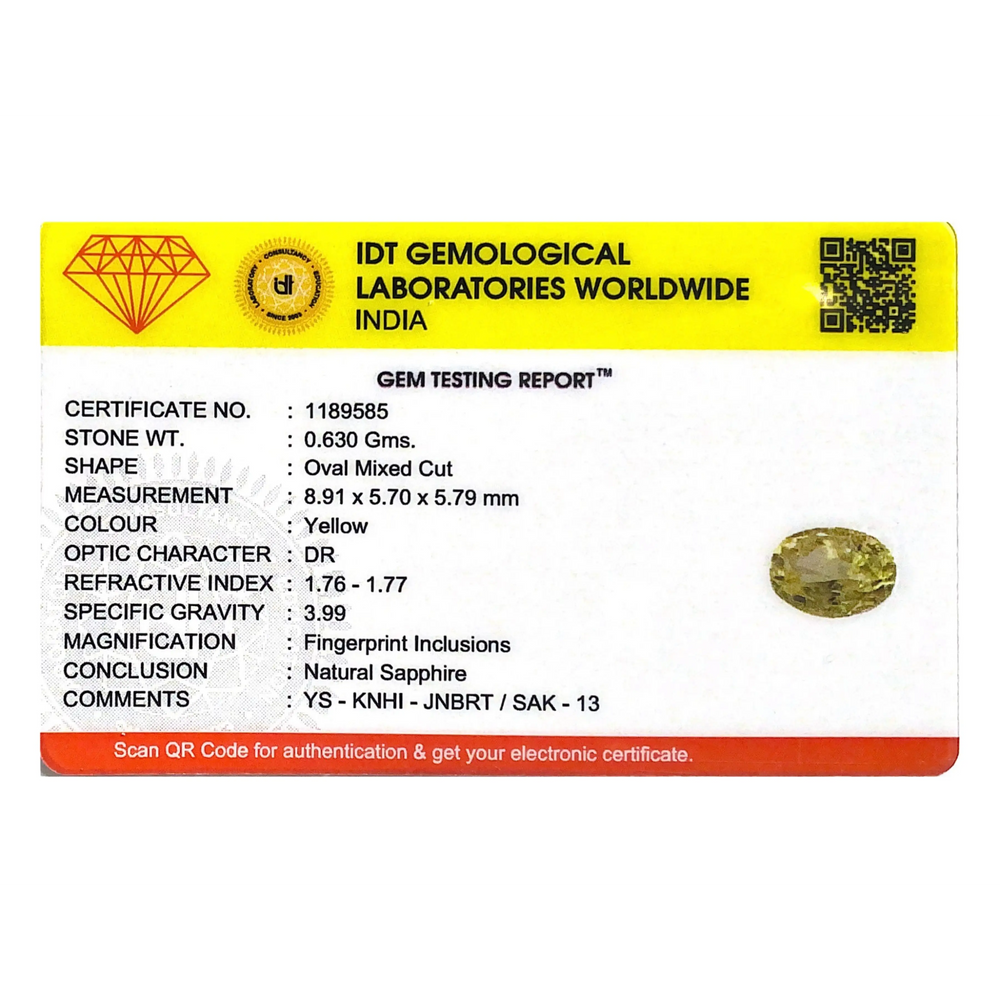 Yellow Sapphire - 3.15 Carat