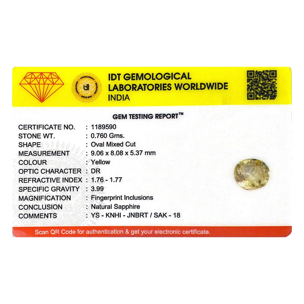 Yellow Sapphire - 3.8 Carat