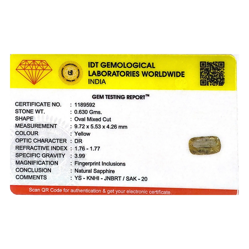 Yellow Sapphire - 3.15 Carat