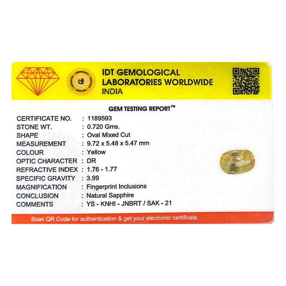 Yellow Sapphire - 3.6 Carat
