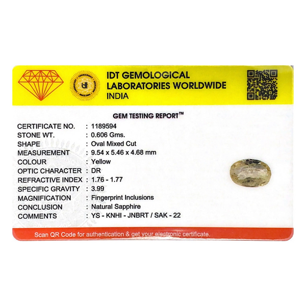 Yellow Sapphire - 3.03 Carat