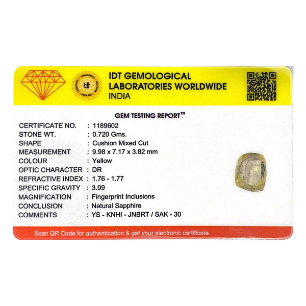 Yellow Sapphire - 3.6 Carat