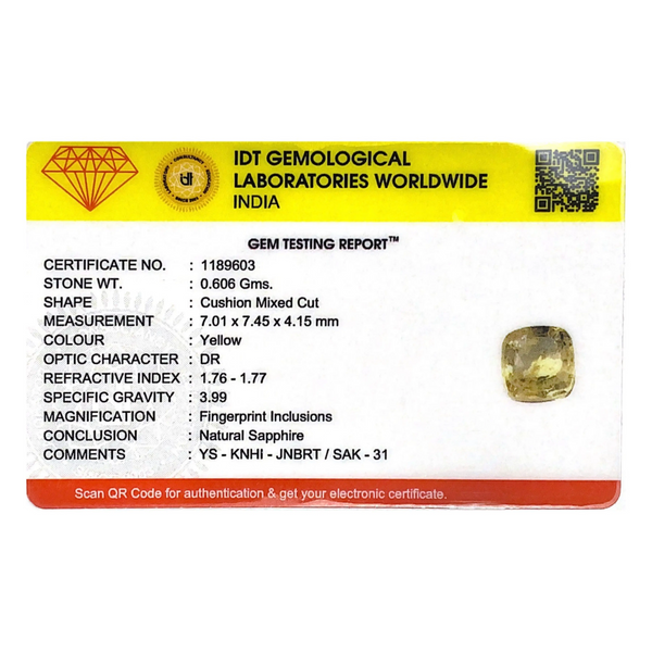 Yellow Sapphire - 3.03 Carat
