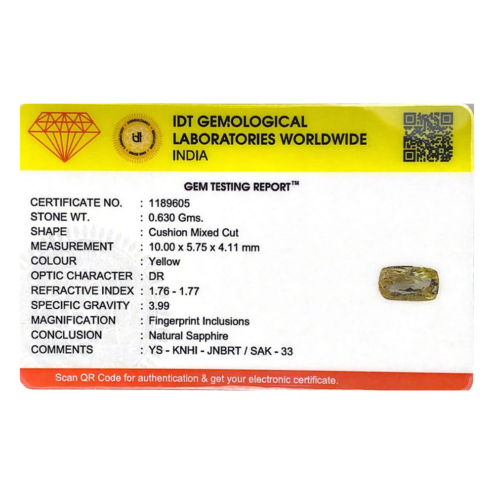 Yellow Sapphire - 3.15 Carat