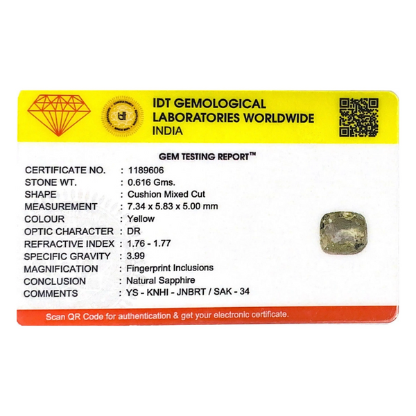 Yellow Sapphire - 3.08 Carat