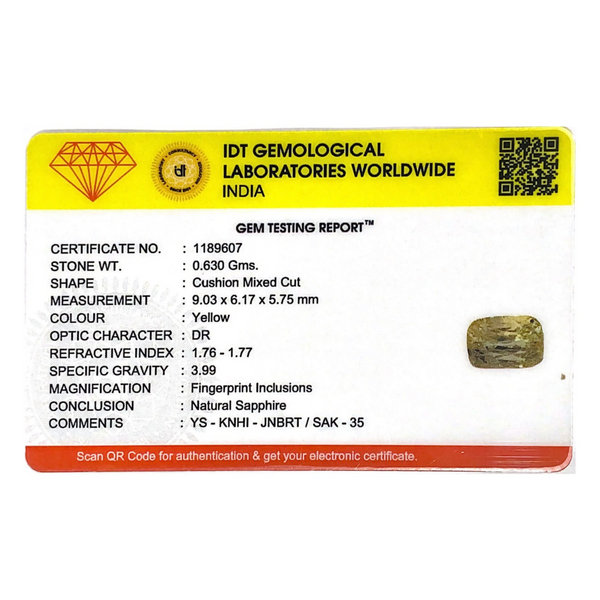 Yellow Sapphire - 3.15 Carat