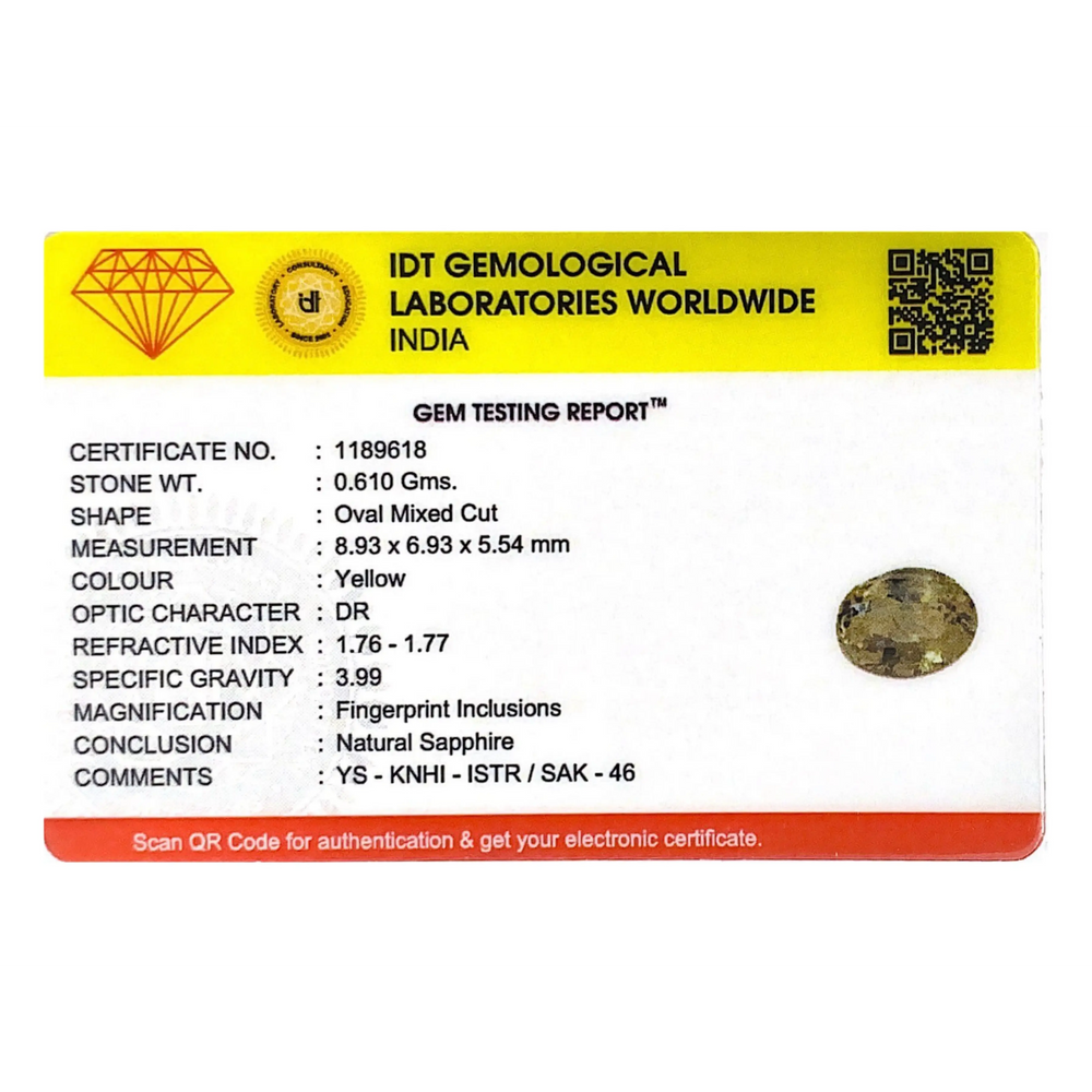 Yellow Sapphire - 3.05 Carat