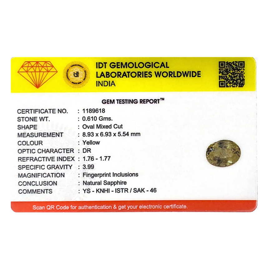 Yellow Sapphire - 3.05 Carat
