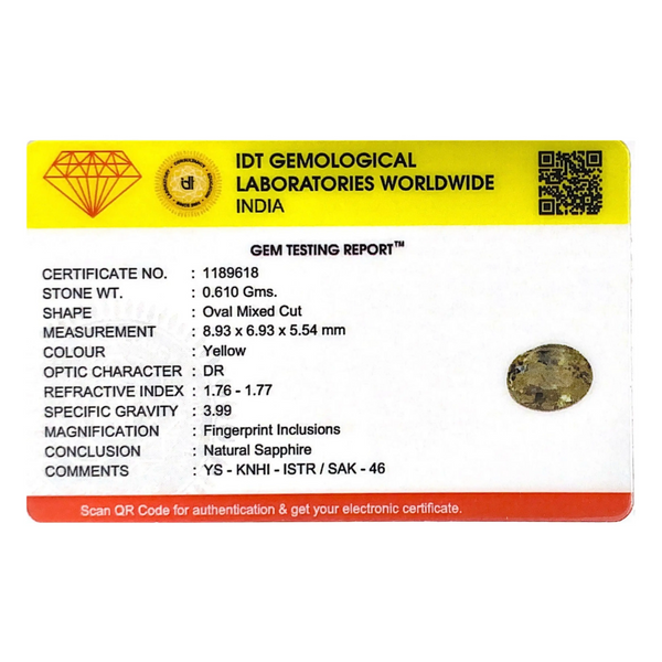 Yellow Sapphire - 3.05 Carat