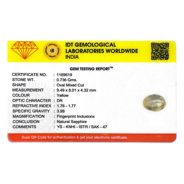 Yellow Sapphire - 3.68 Carat