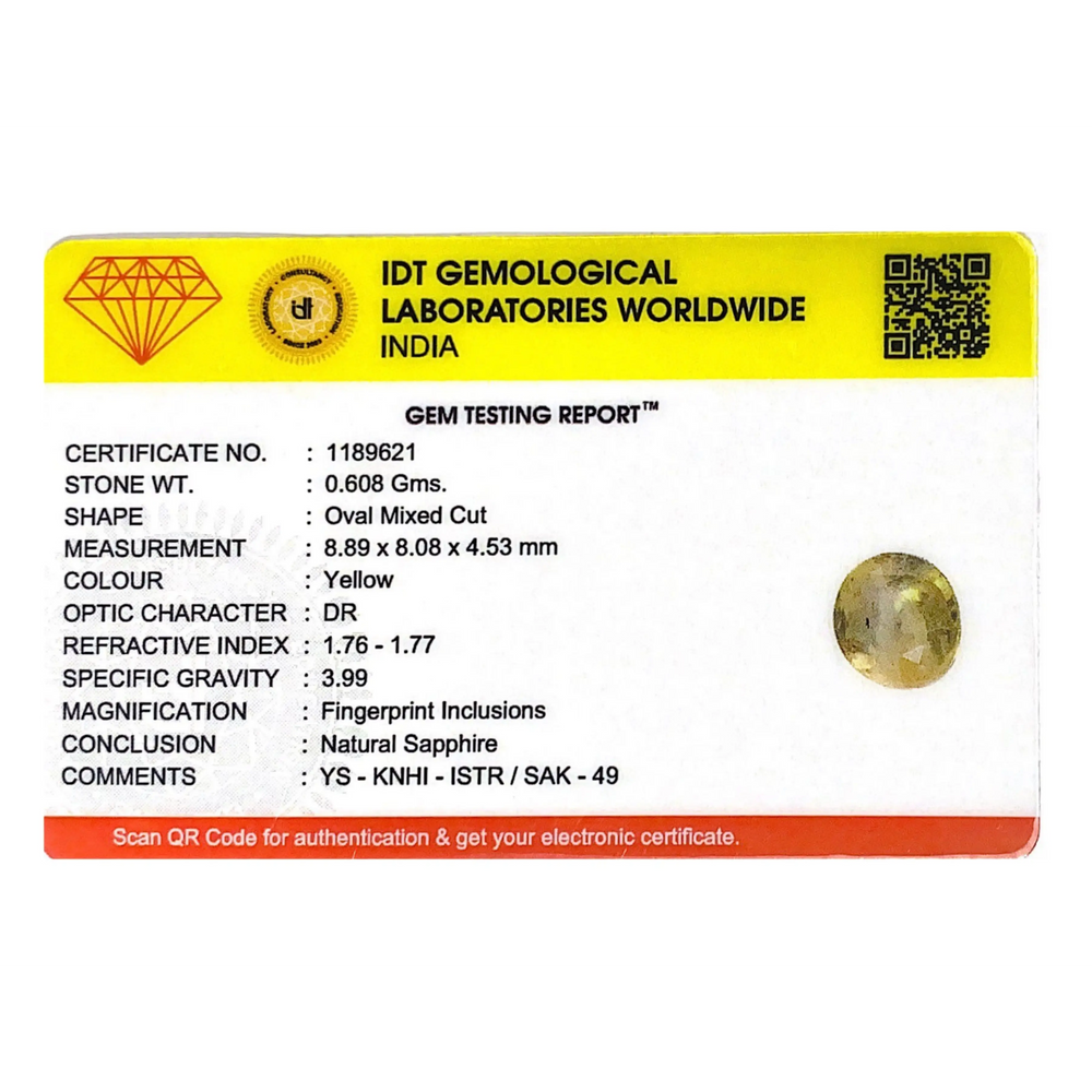 Yellow Sapphire - 3.04 Carat
