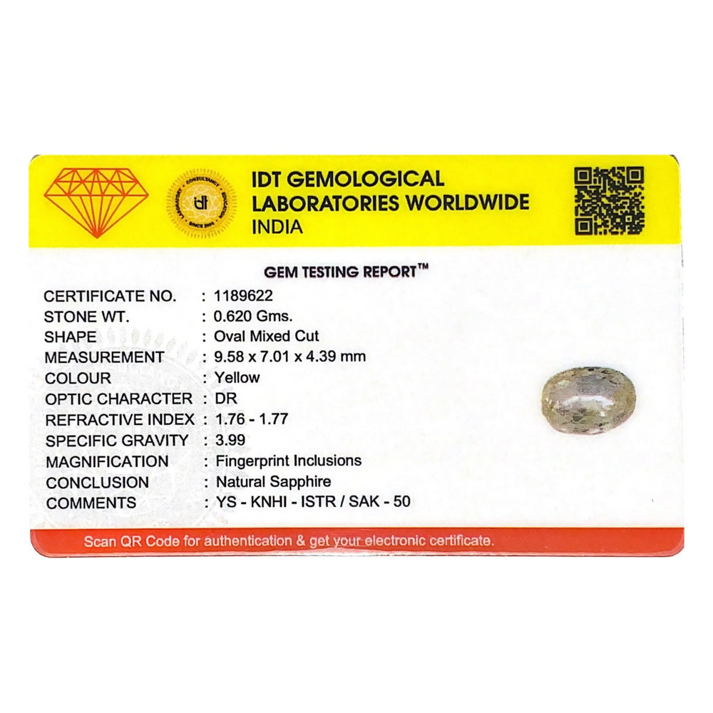 Yellow Sapphire - 3.1 Carat