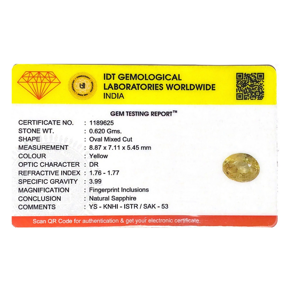 Yellow Sapphire - 3.1 Carat