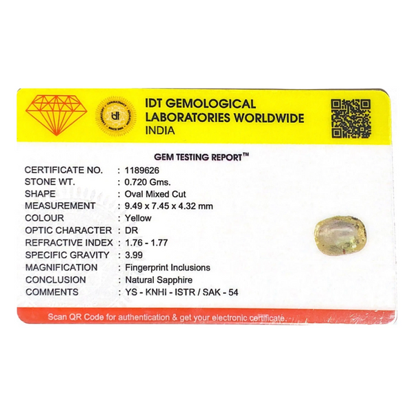 Yellow Sapphire - 3.6 Carat