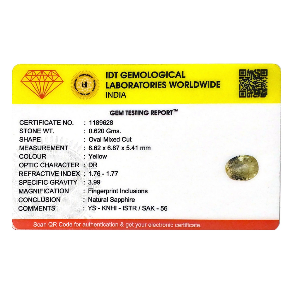 Yellow Sapphire - 3.1 Carat