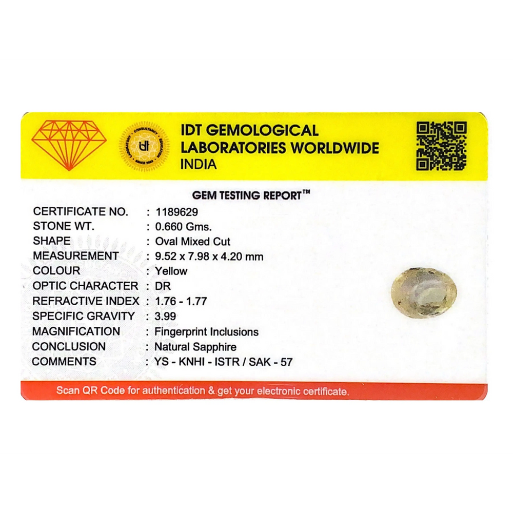 Yellow Sapphire - 3.3 Carat