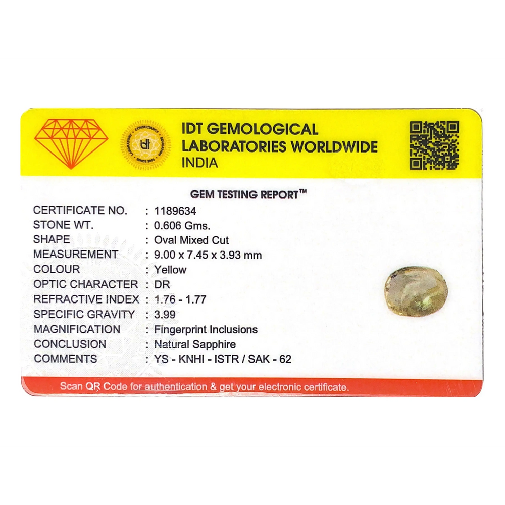 Yellow Sapphire - 3.03 Carat