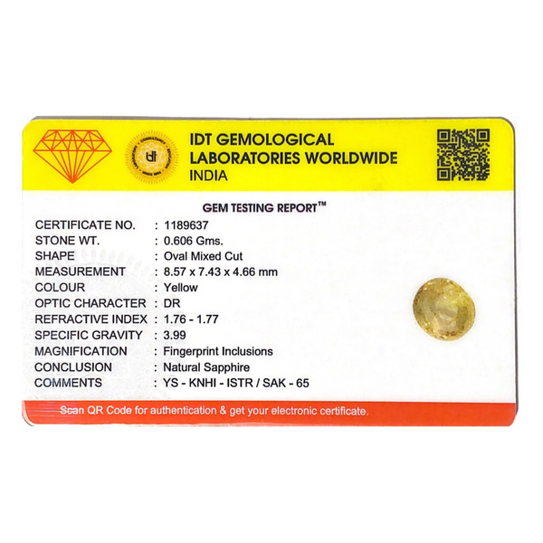 Yellow Sapphire - 3.03 Carat