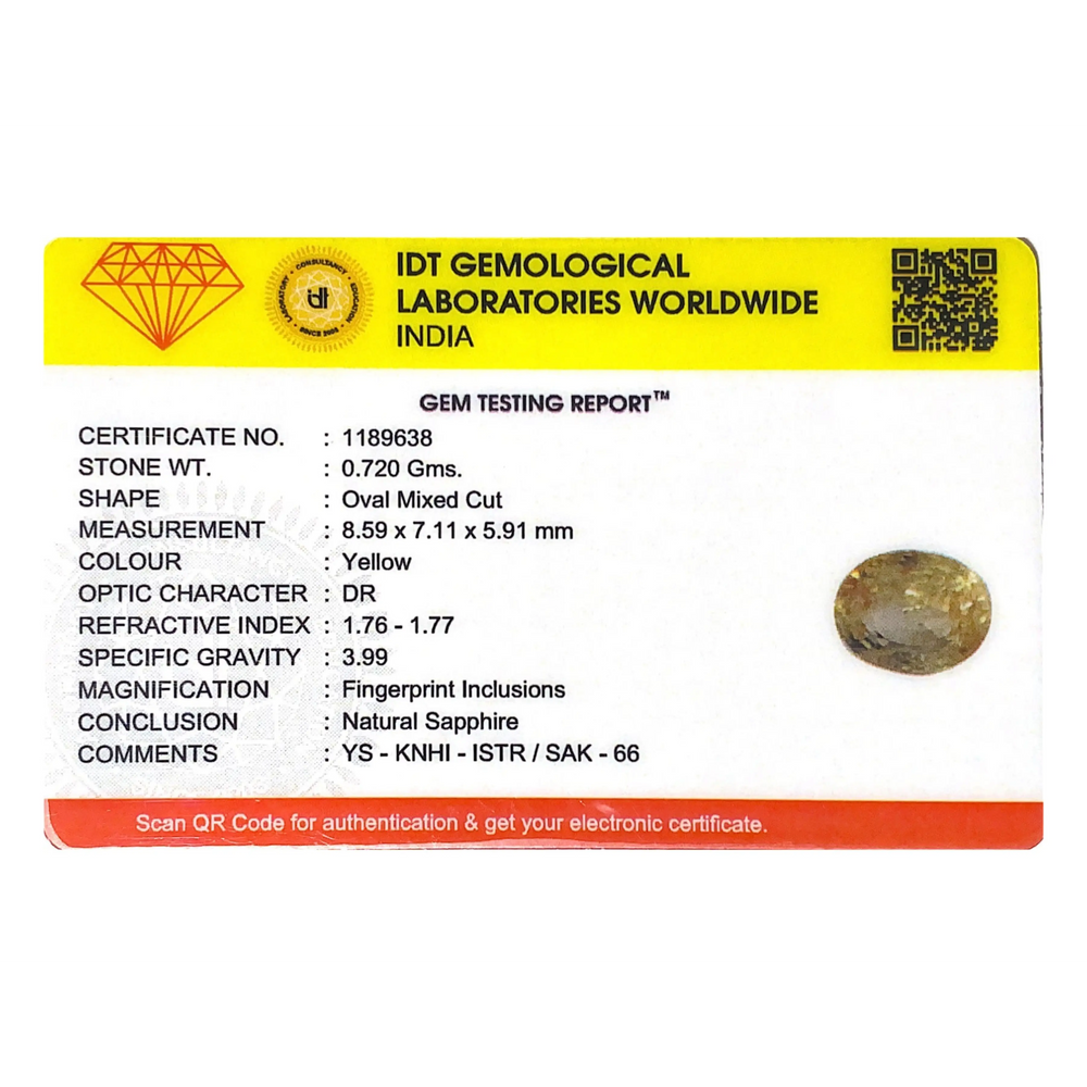 Yellow Sapphire - 3.6 Carat
