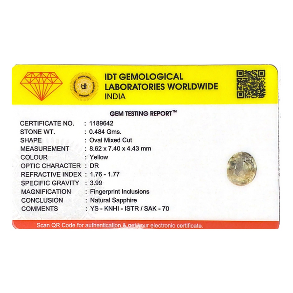 Yellow Sapphire - 2.42 Carat