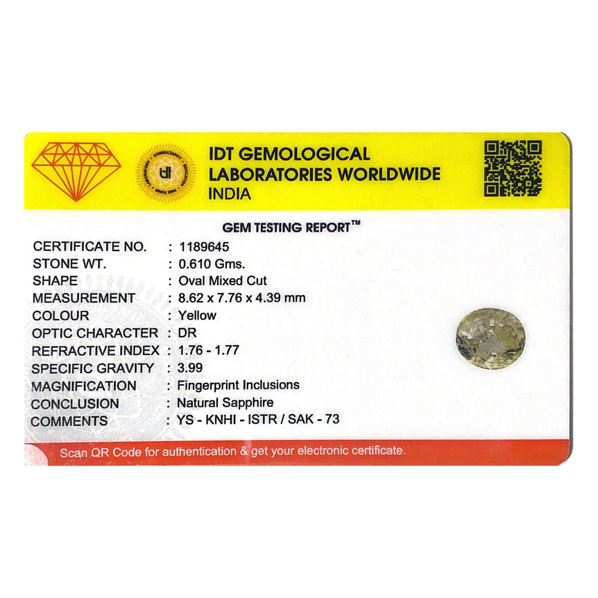 Yellow Sapphire - 3.05 Carat