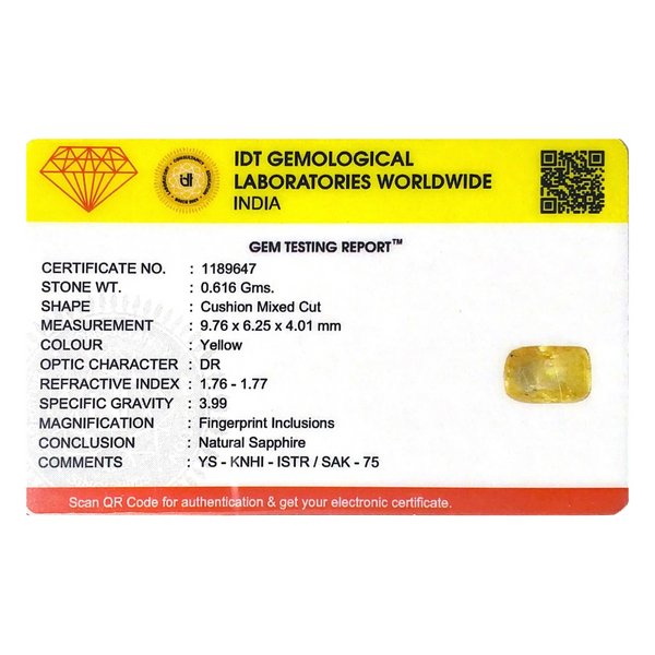 Yellow Sapphire - 3.08 Carat