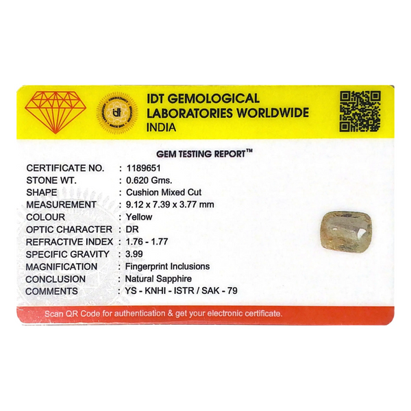 Yellow Sapphire - 3.1 Carat
