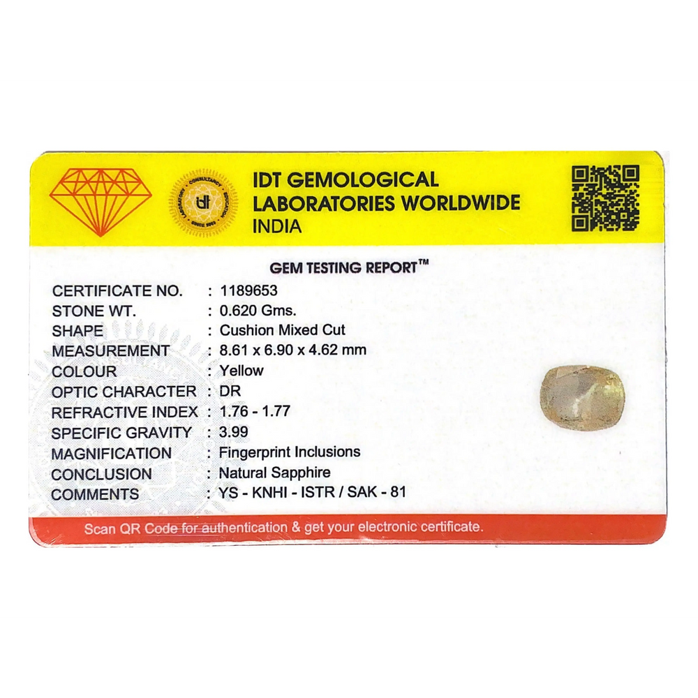 Yellow Sapphire - 3.1 Carat