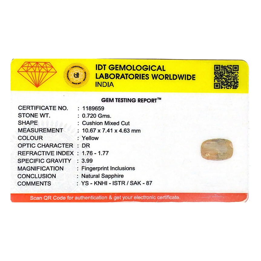 Yellow Sapphire - 3.6 Carat